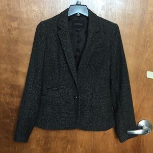 Banana republic grey tweed blazer jacket - size 6